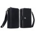 iPhone 6 6s 4.7 - 2 in 1 PU Leather Flip Zipper Wallet Protective Cover Case with Wrist Strap - Black